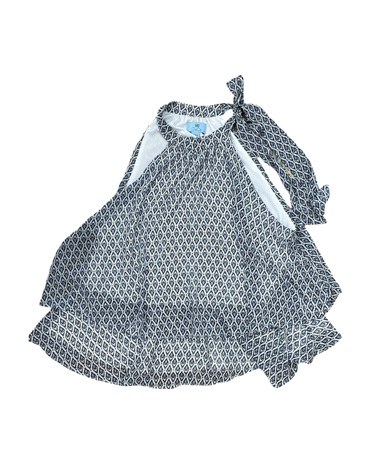 Top Sleeveless By Cece In Blue & Cream, Size:L