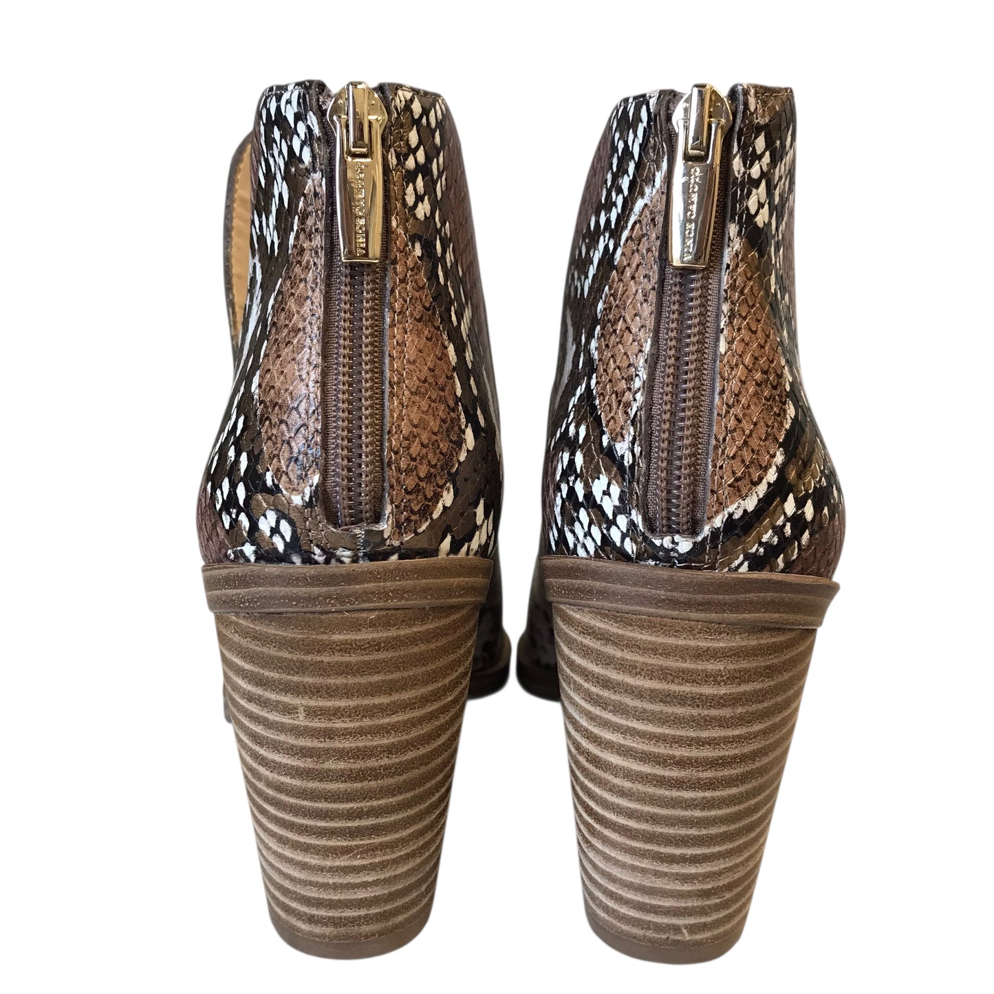Boots Ankle Heels By Vince Camuto In Snakeskin Print, Size:9.5