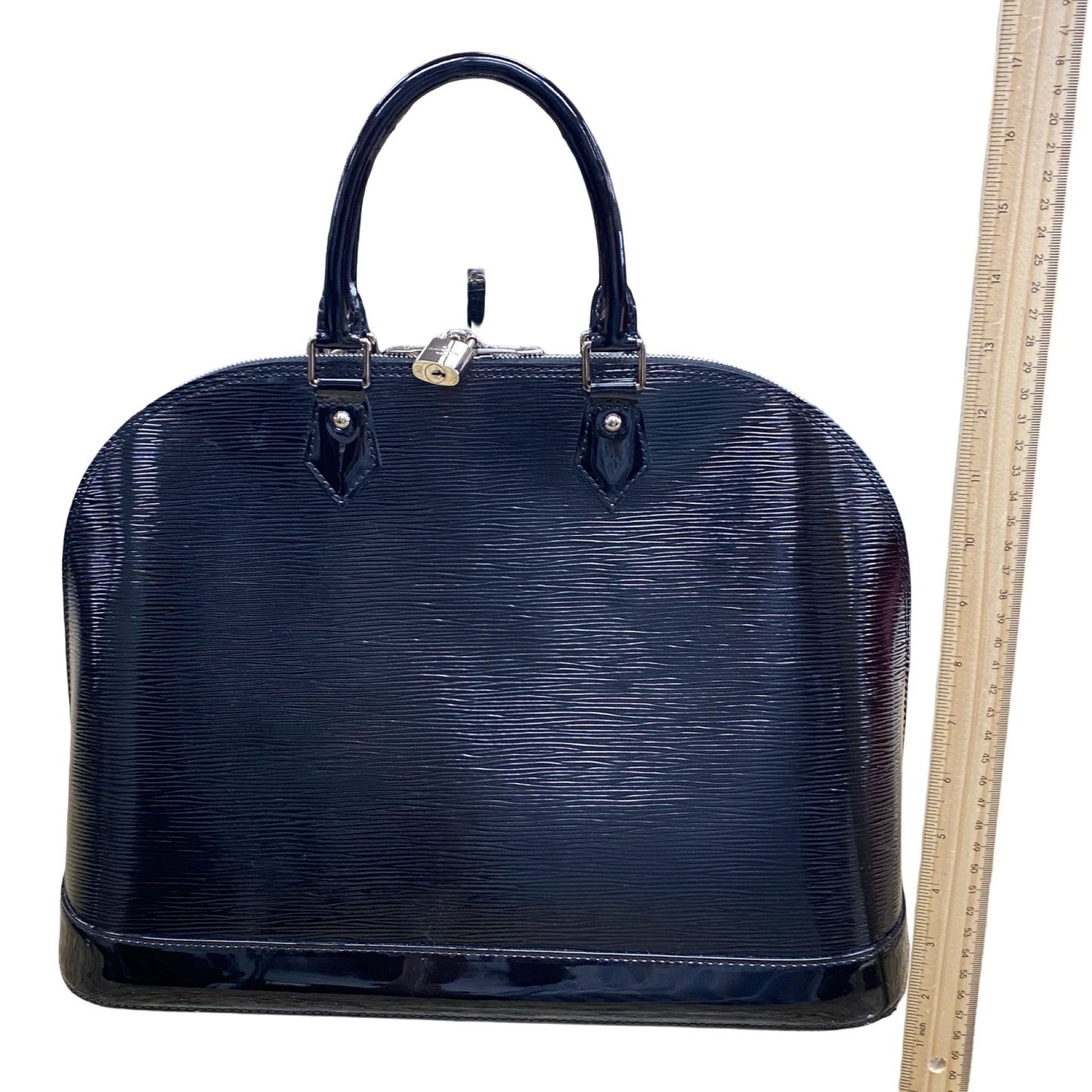 Handbag Luxury Designer By Louis Vuitton In Black Epi, Size:Large (GM)