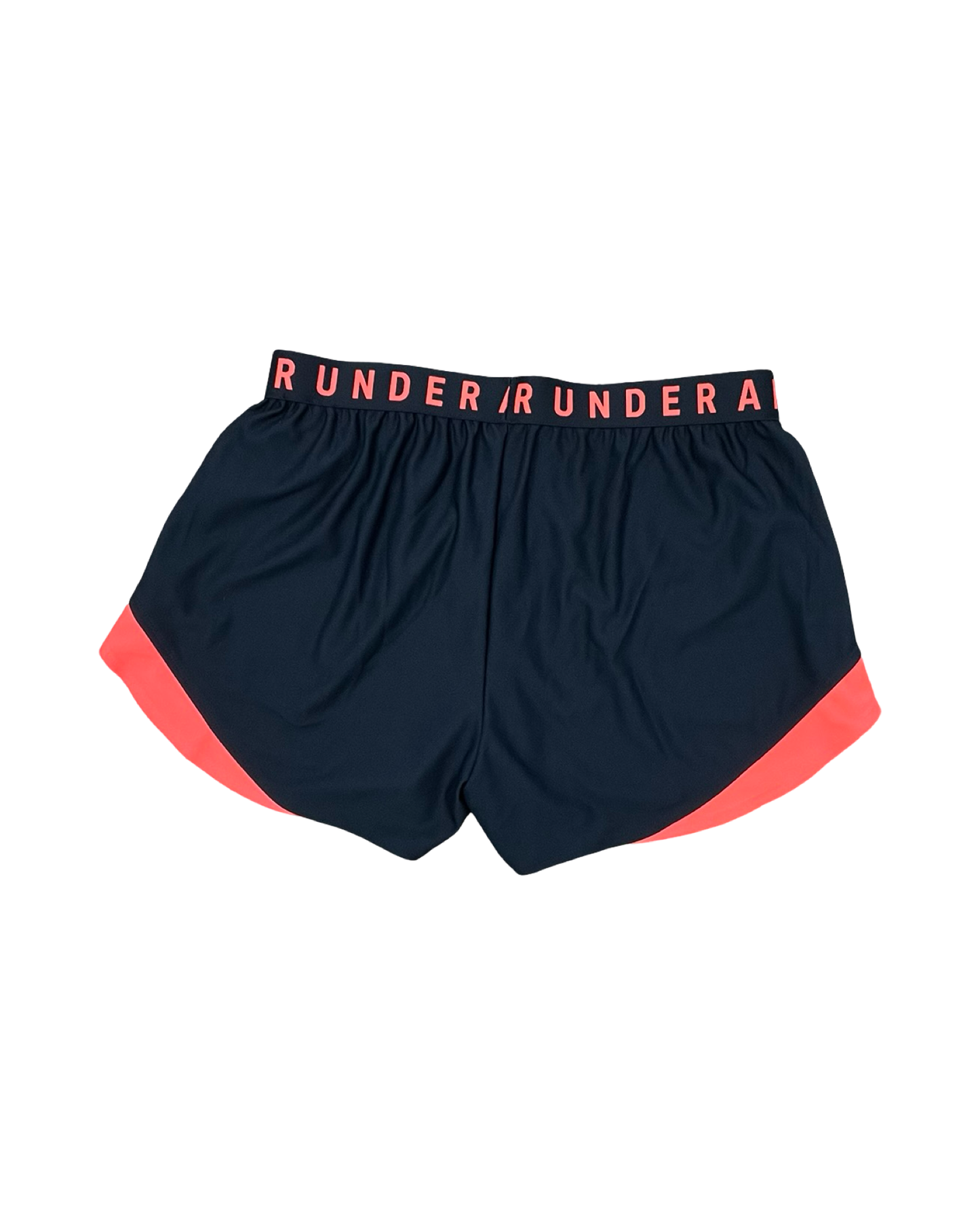 Athletic Shorts By Under Armour In Black & Orange, Size:L