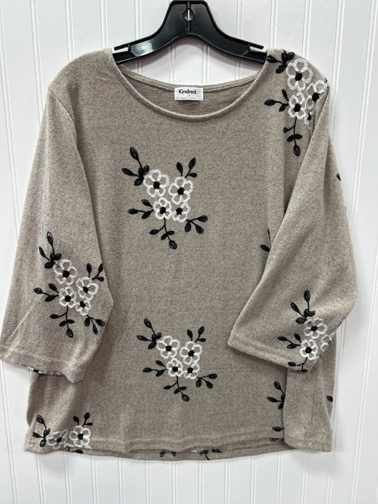 Top Ls By Cmc In Taupe, Size:1X