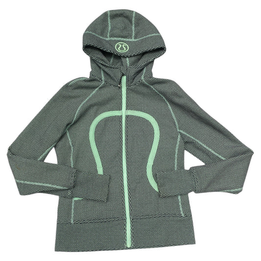 Athletic Jacket By Lululemon In Black & Green, Size:8