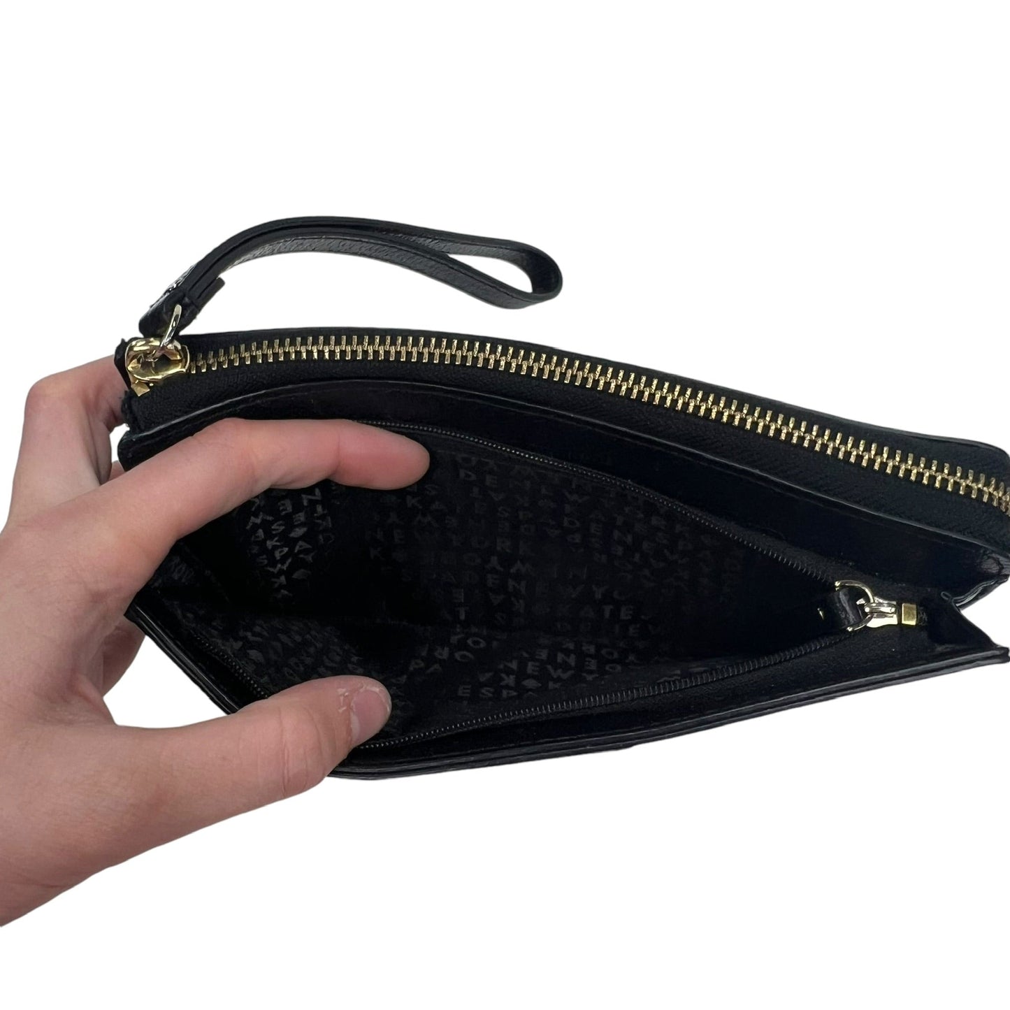 Wristlet Designer By Kate Spade In Black, Size:Medium