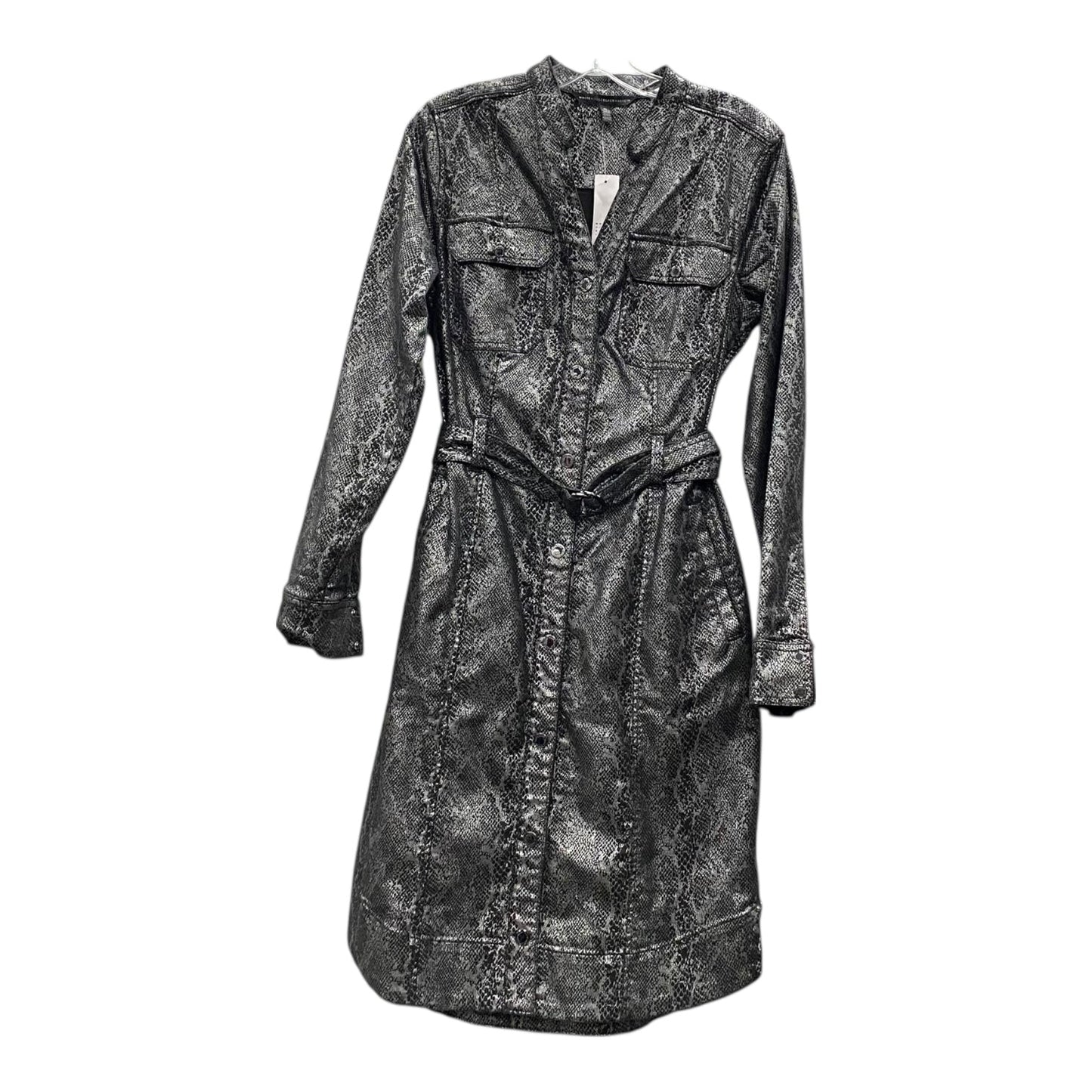 Dress Casual Short By White House Black Market In Black & Silver, Size:M