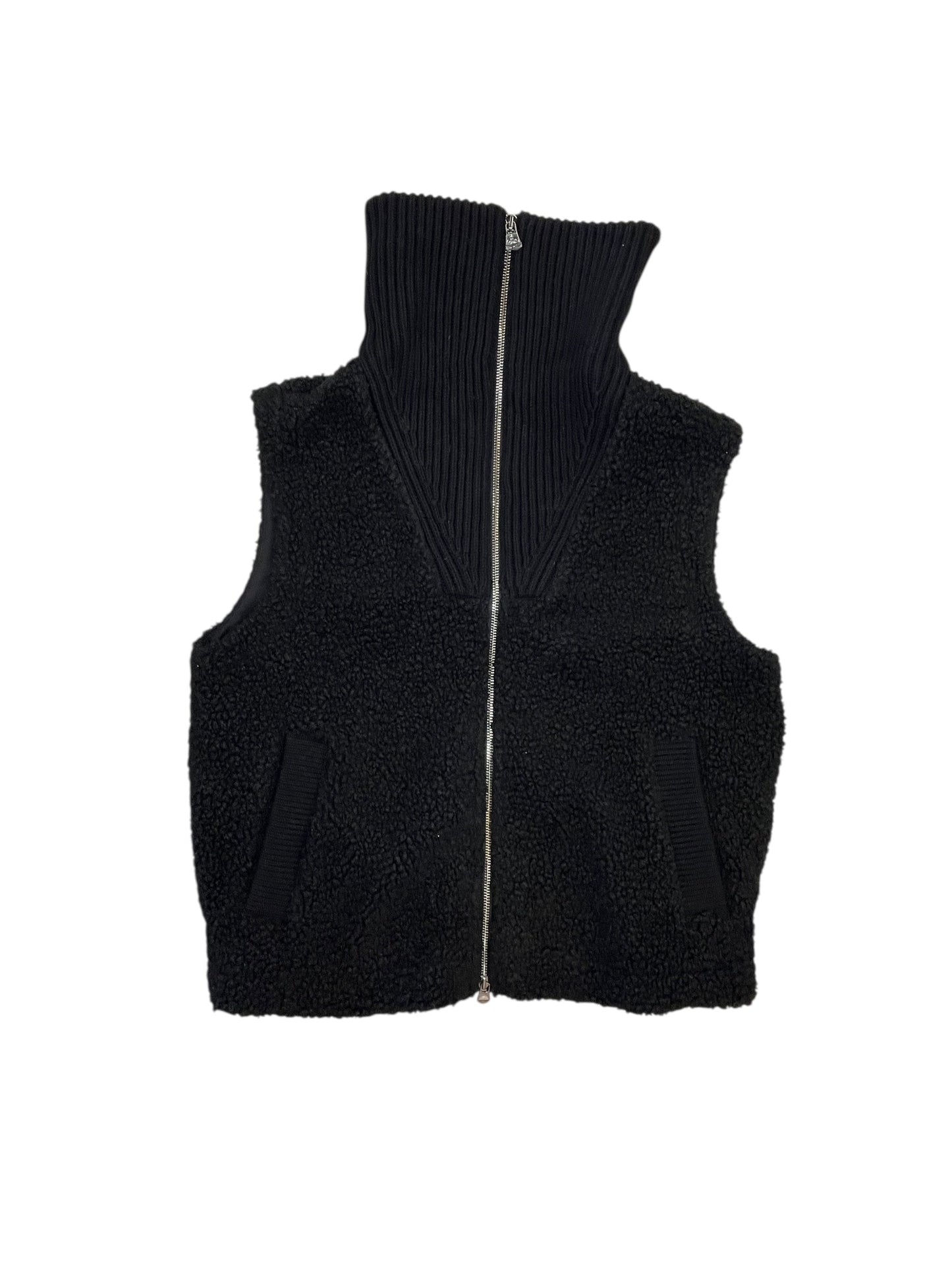 Vest Faux Fur & Sherpa By Varley In Black, Size:M