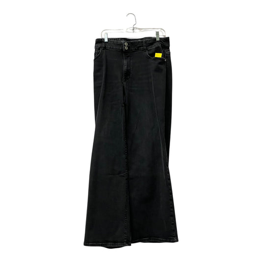Jeans Wide Leg By J. Jill In Black, Size:20