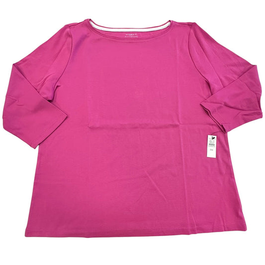 Top Ls Basic By Talbots In Pink, Size:2X
