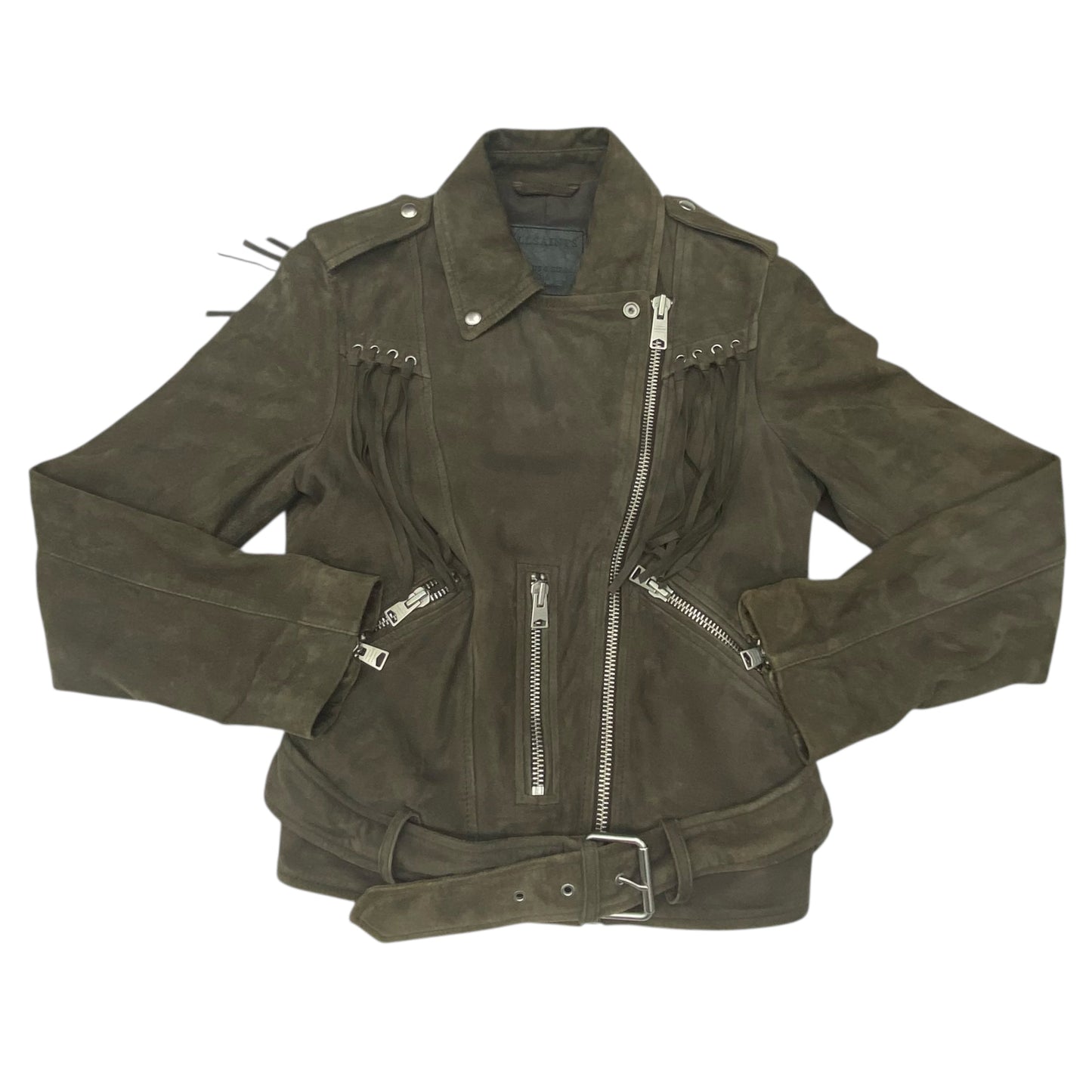 Jacket Designer By All Saints In Green, Size:4