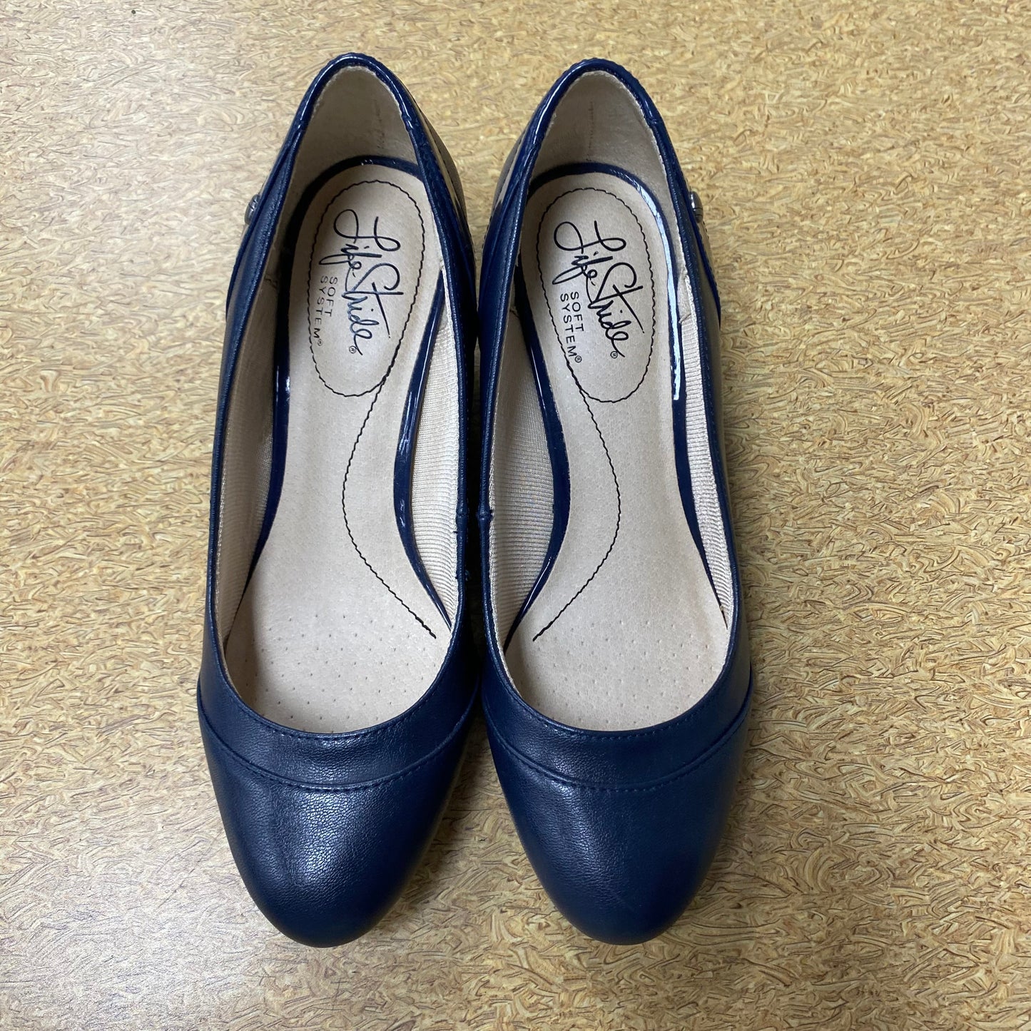 Shoes Heels Wedge By Life Stride In Blue, Size:6.5