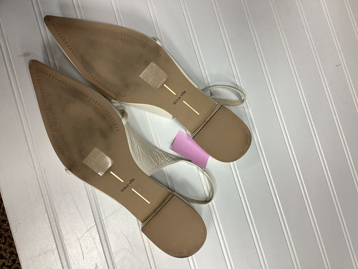 Sandals Heels Kitten By Dolce Vita In White, Size:10