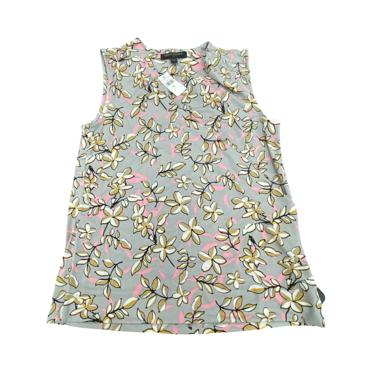 Top Sleeveless By Banana Republic In Floral Print, Size:Xs