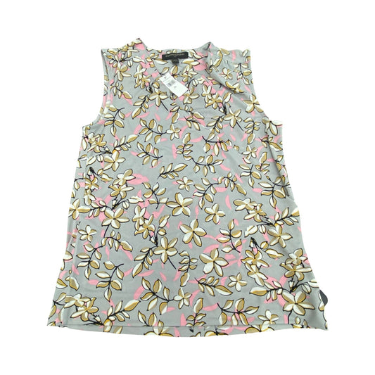 Top Sleeveless By Banana Republic In Floral Print, Size:Xs