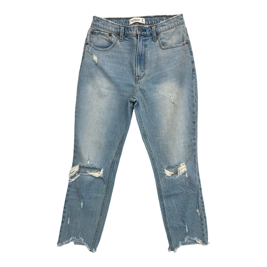 Jeans Straight By Abercrombie And Fitch In Blue Denim, Size:6