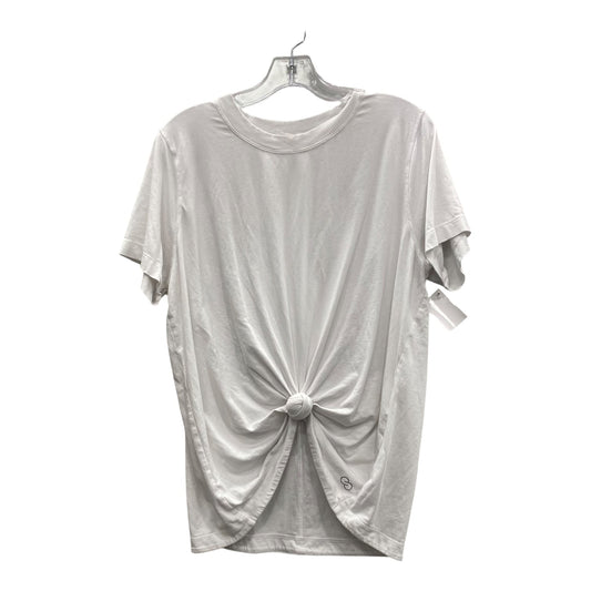 Athletic Top Ss By Calia In White, Size:L