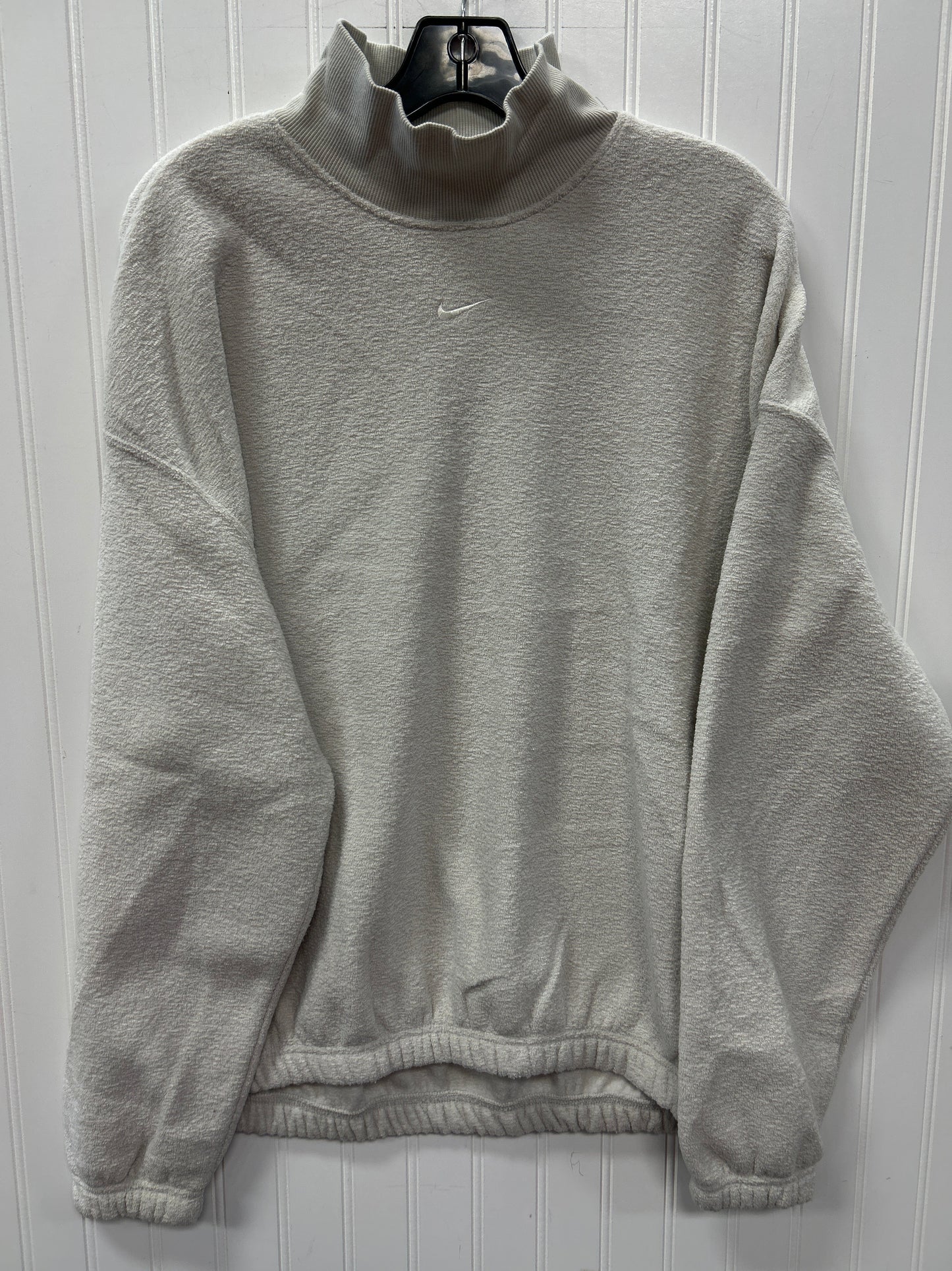Athletic Sweatshirt Collar By Nike Apparel In Grey, Size:L