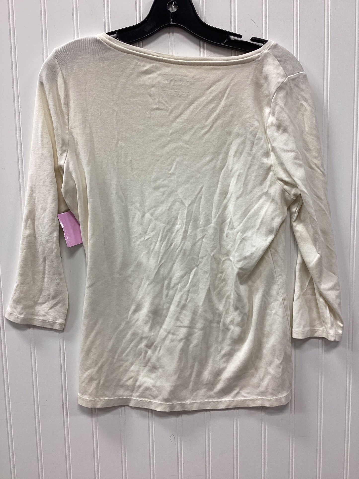 Top Ls Basic By Talbots In Cream, Size:Lp