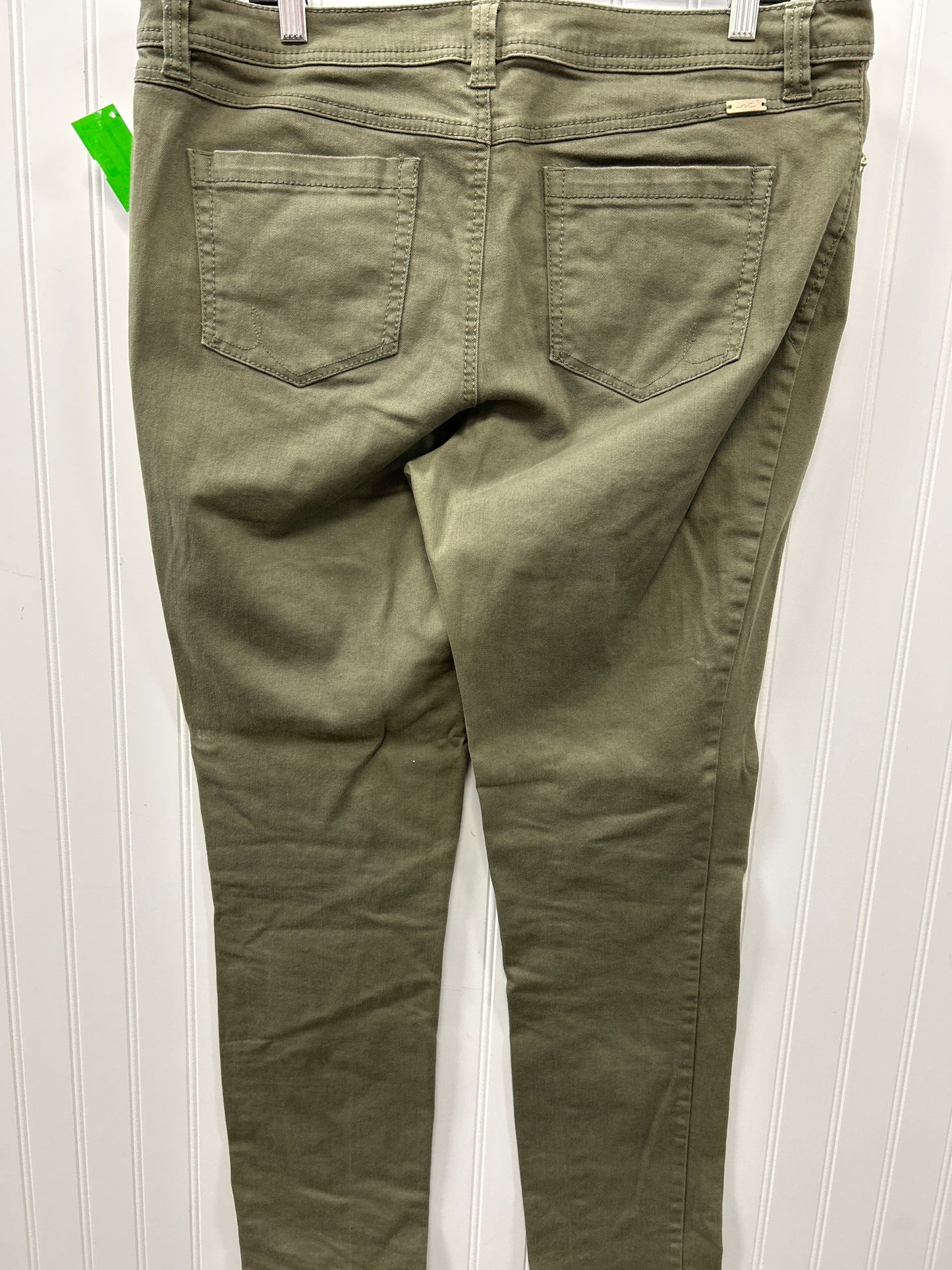 Jeans Skinny By Inc In Green Denim, Size:16