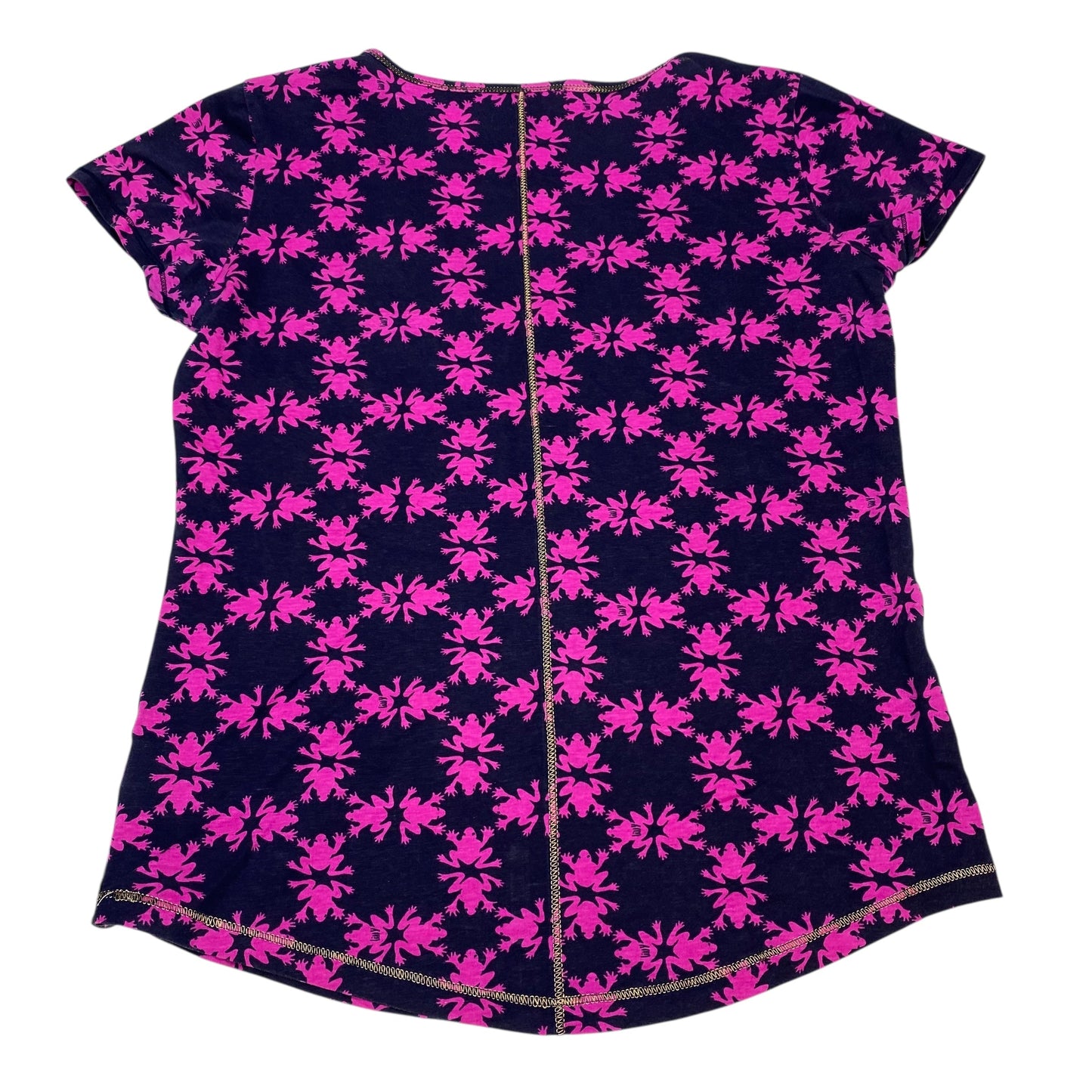 Top Ss Designer By Lilly Pulitzer In Blue & Purple, Size:L