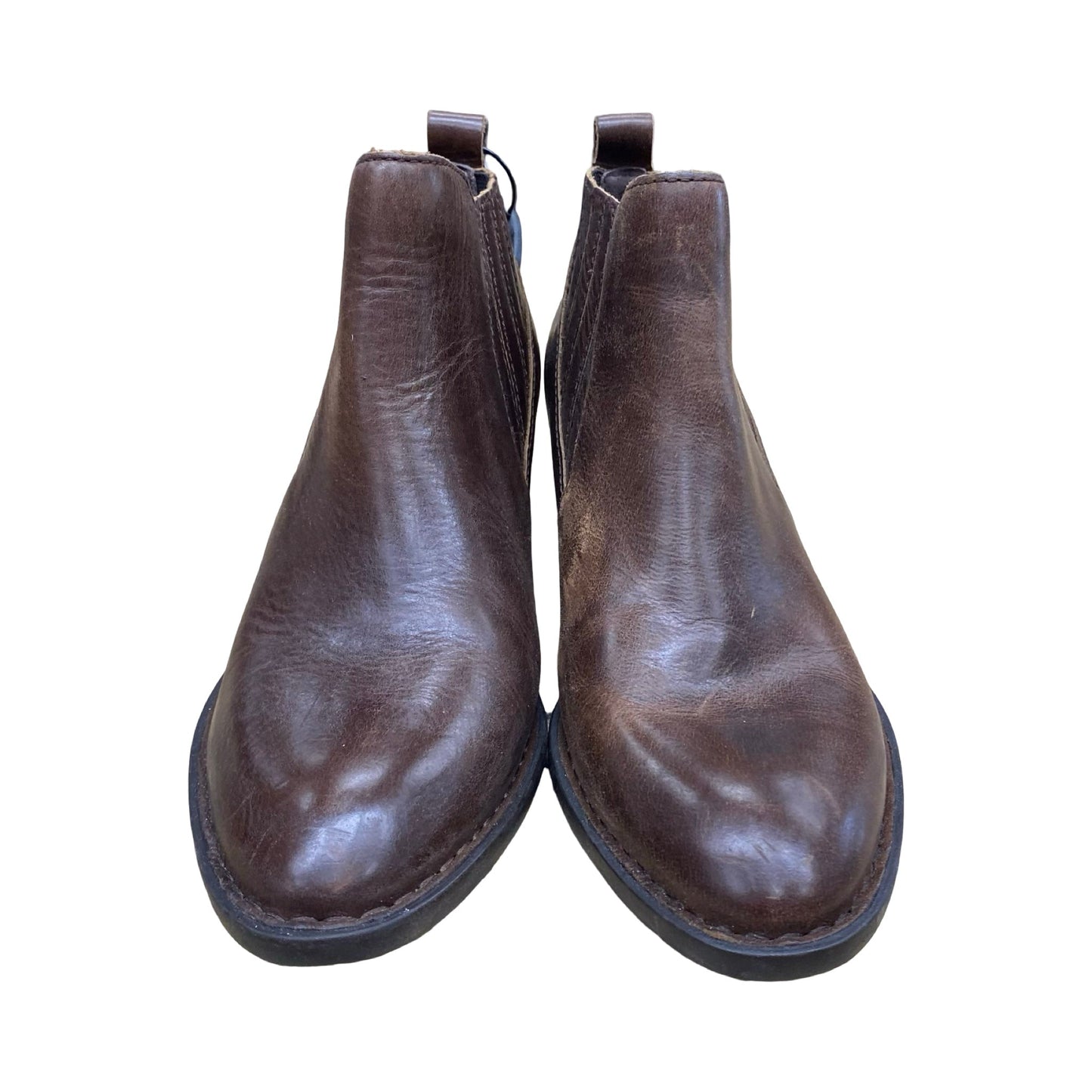 Boots Ankle Heels By Born In Brown, Size:8