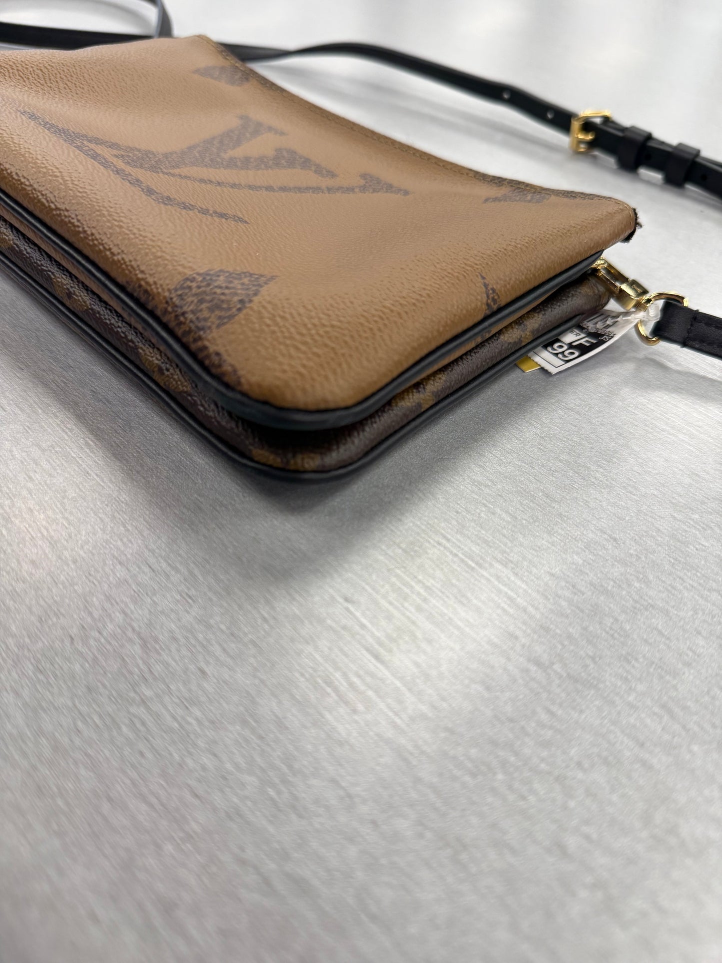 Crossbody Luxury Designer By Louis Vuitton In Brown & Tan, Size:Small
