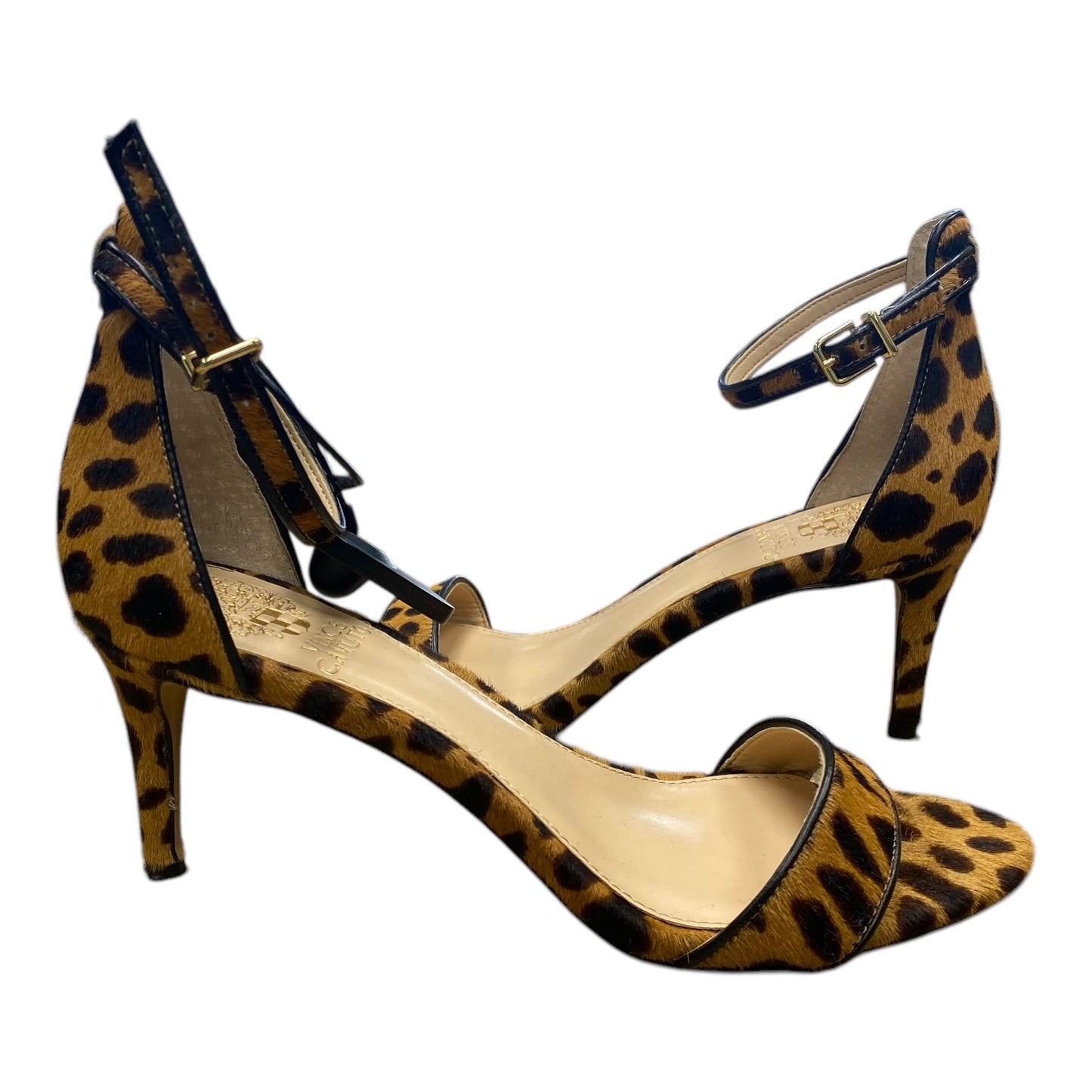 Shoes Heels Stiletto By Vince Camuto In Animal Print, Size:7.5