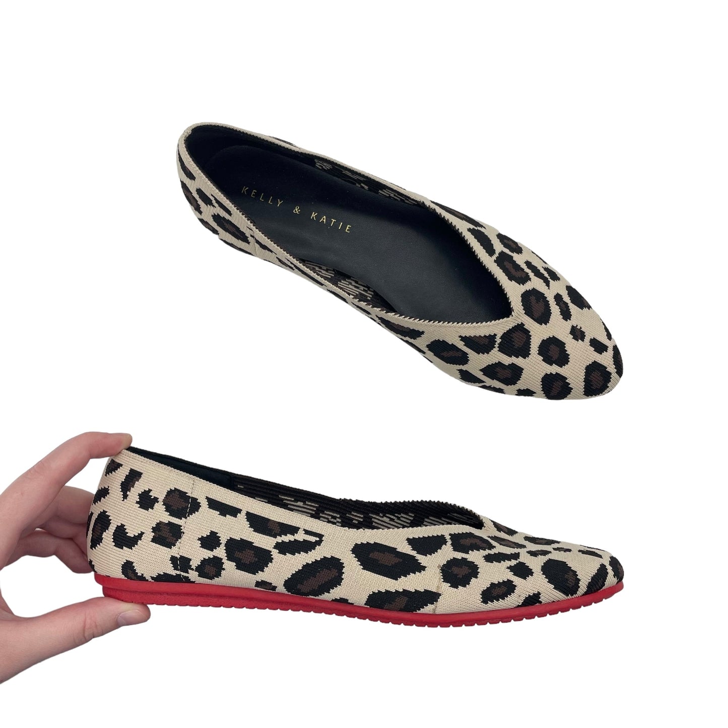 ANIMAL PRINT SHOES FLATS by KELLY AND KATIE Size:7.5