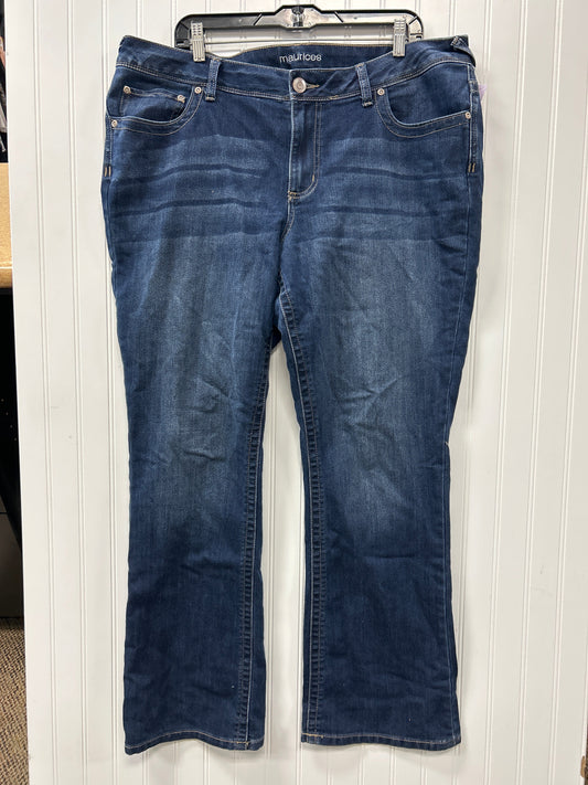 Jeans Boot Cut By Maurices In Blue Denim, Size:18