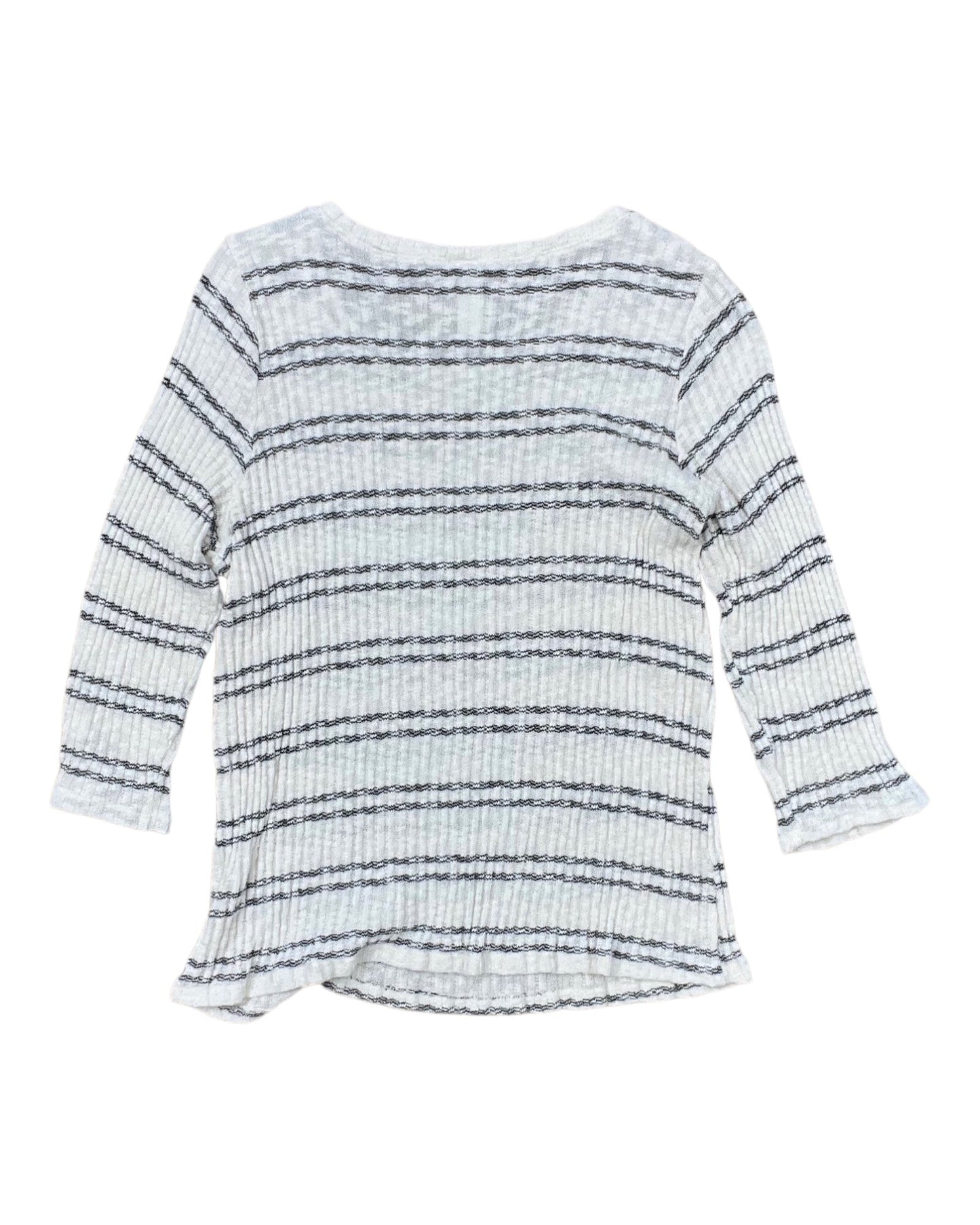 Top 3/4 Sleeve By Hayden La In Black & Cream, Size:L