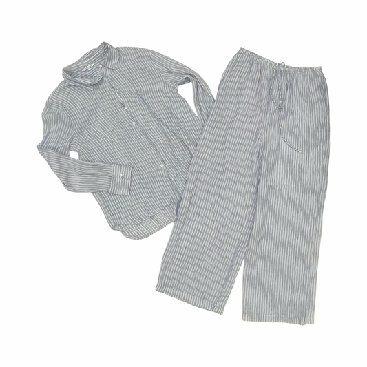 Pants Set 2Pc By Blue Island In Blue & White, Size:L