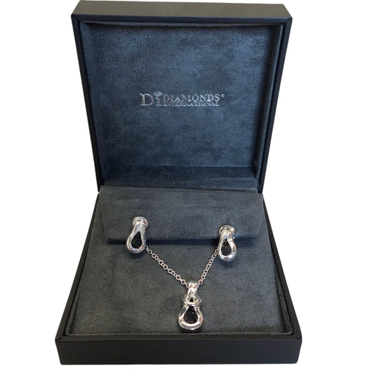 NECKLACE SET by Diamonds International in BLACK & SILVER, Size:02 PIECE SETi