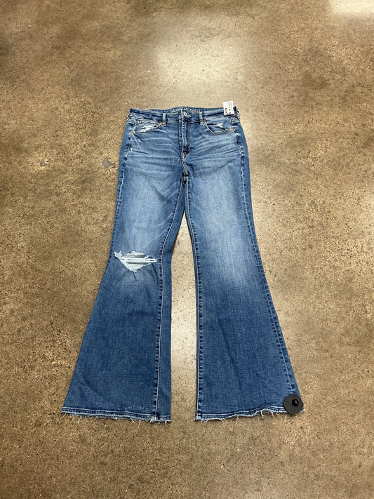 Jeans Flared By American Eagle In Blue Denim, Size:10