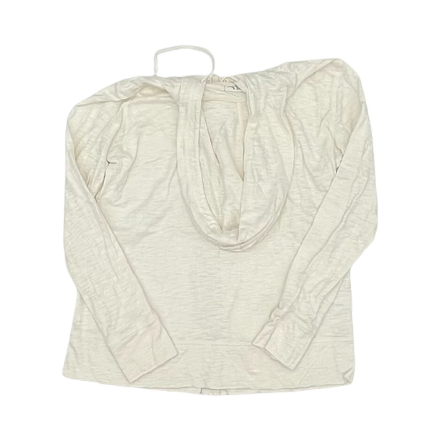 Sweatshirt Hoodie By Eddie Bauer In Cream, Size:M