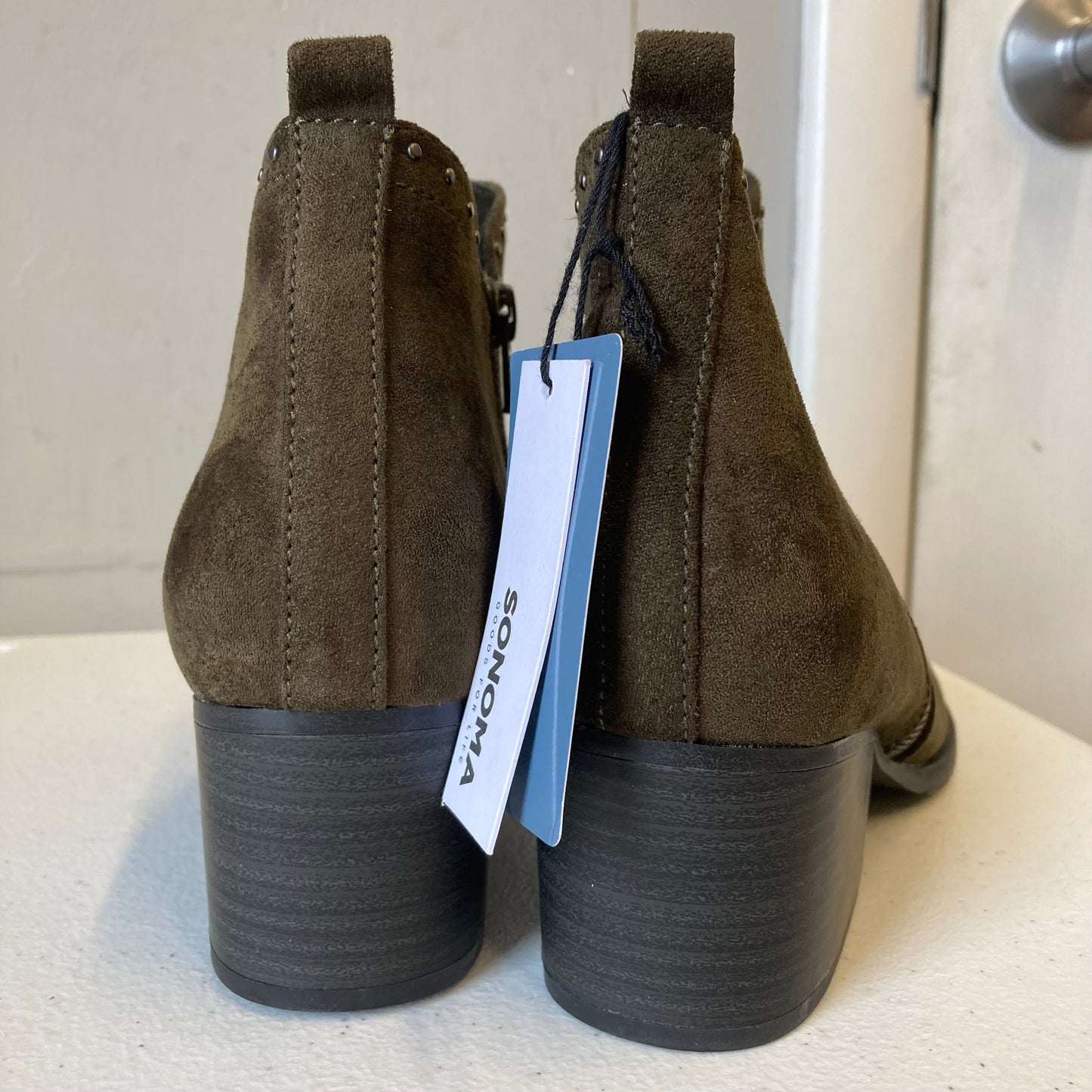 Boots Ankle Heels By Sonoma In Green, Size:8