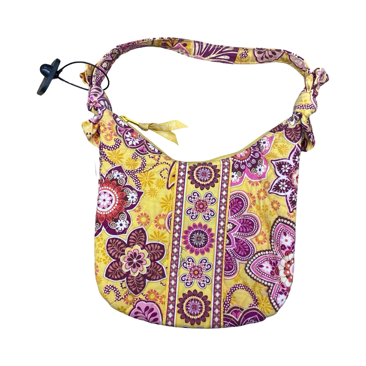 Handbag By Vera Bradley In Pink & Yellow, Size:Small