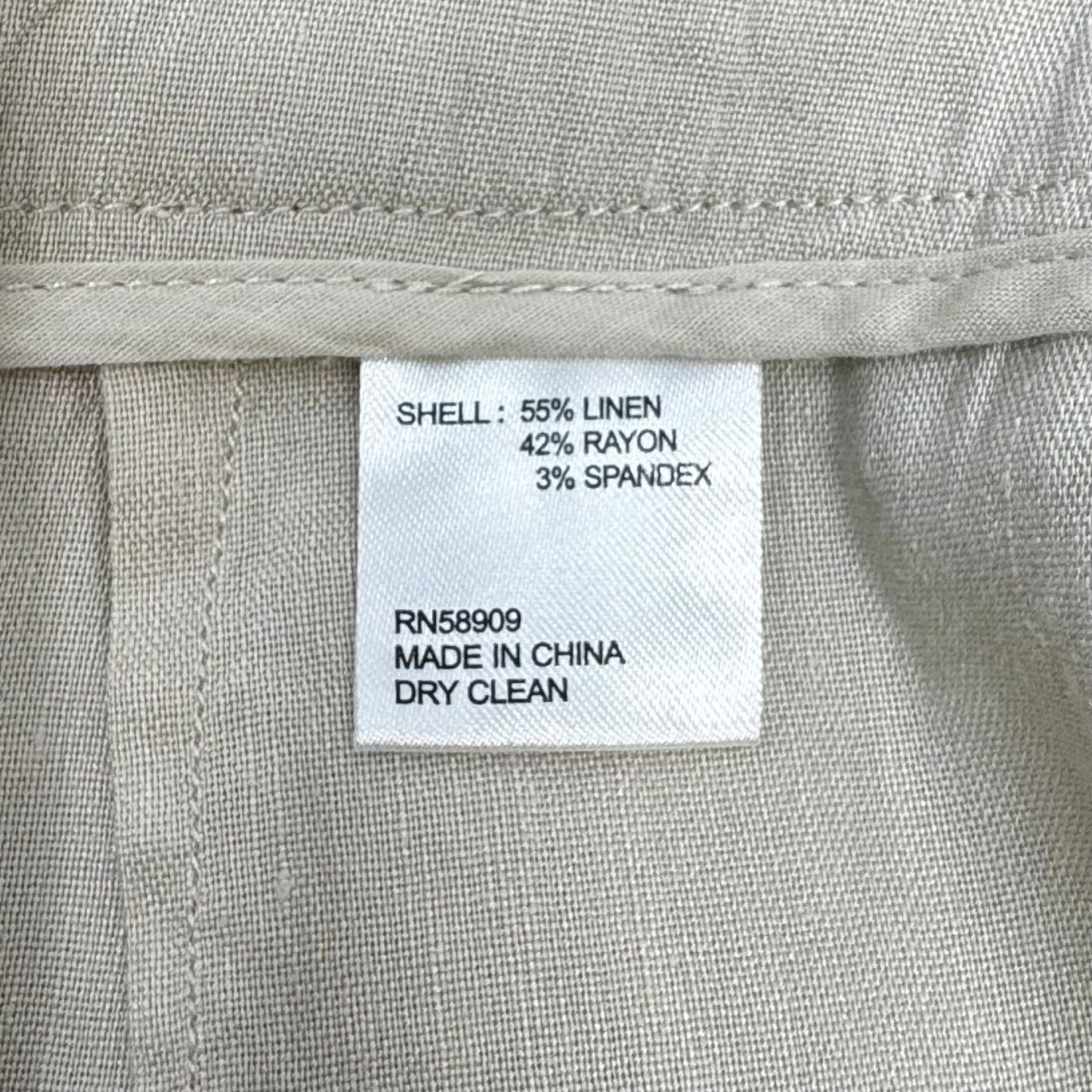Linen Blend Shorts By Antonio Melani In Cream, Size: 10