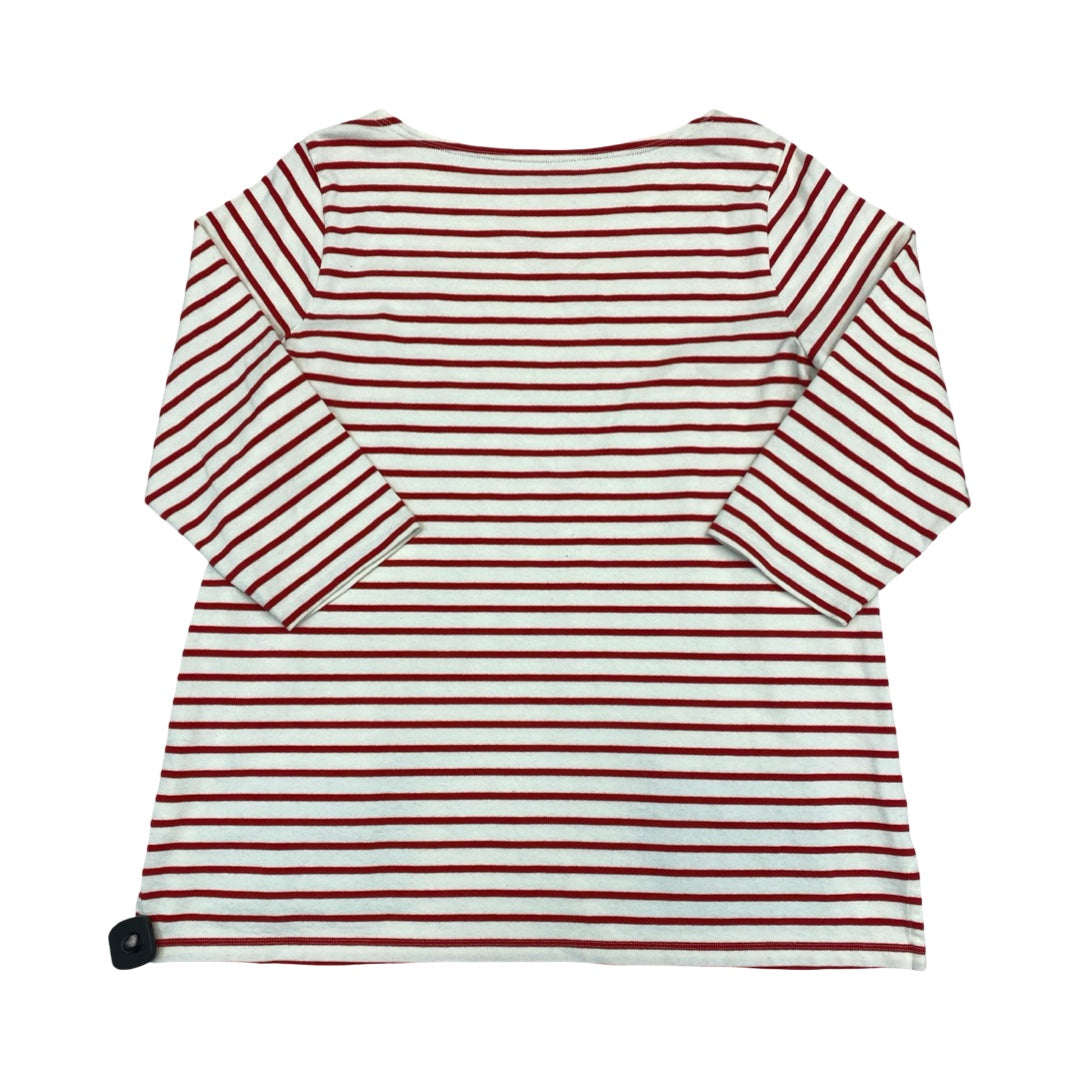Top Ls By Lands End In Striped Pattern, Size:1X