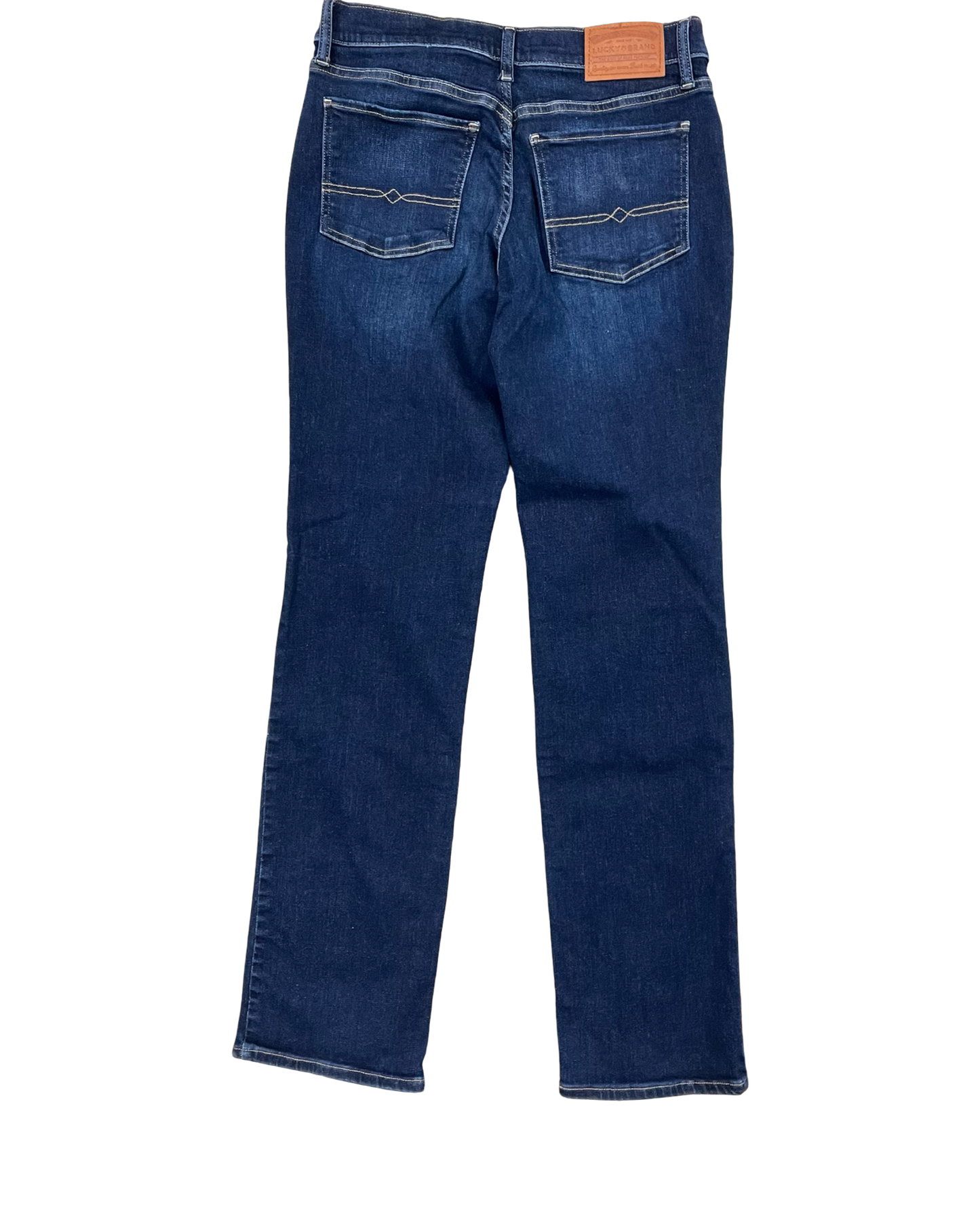 Jeans Straight By Lucky Brand In Blue Denim, Size:6