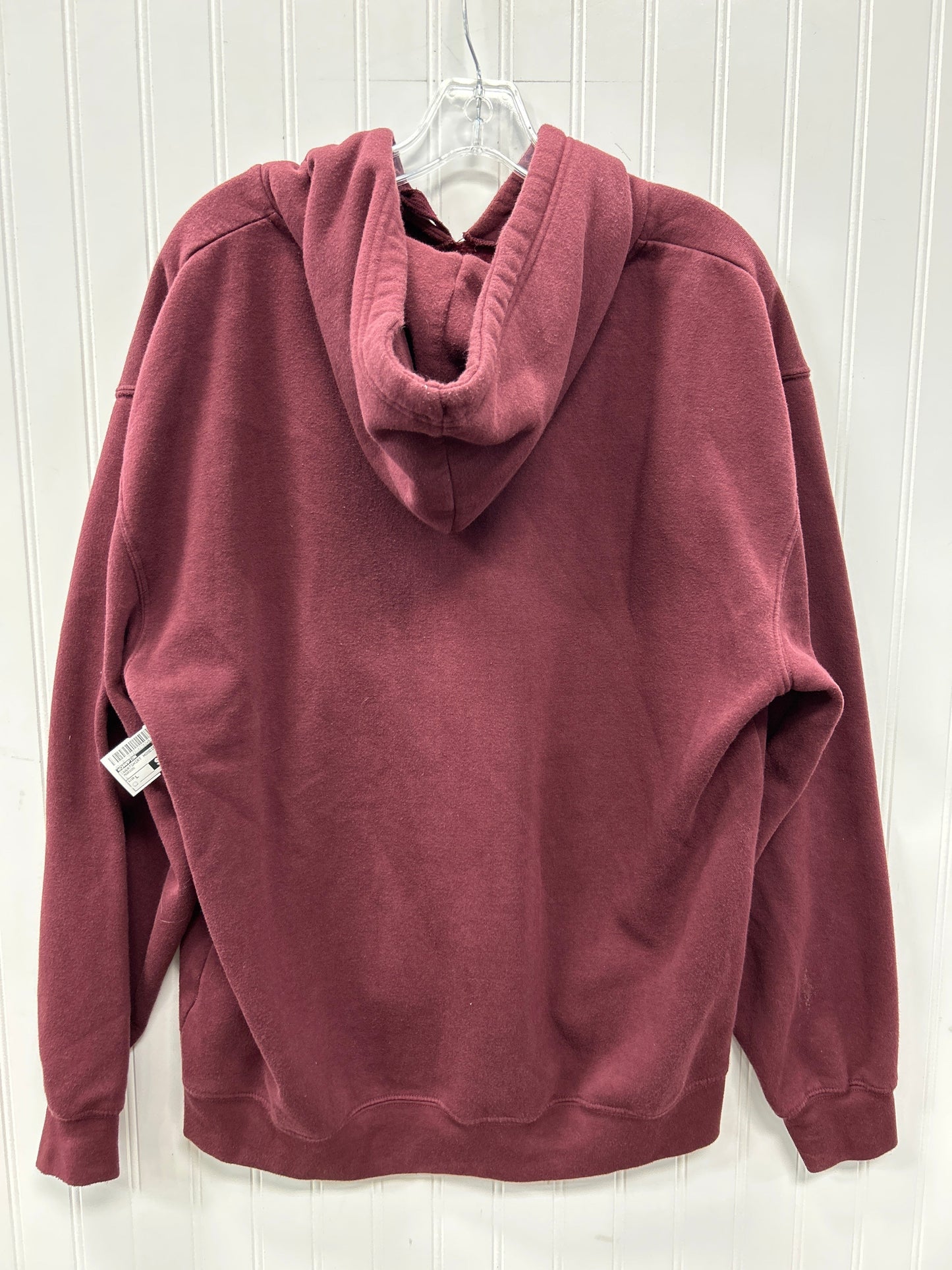 Sweatshirt Hoodie By Champion In Maroon, Size:L