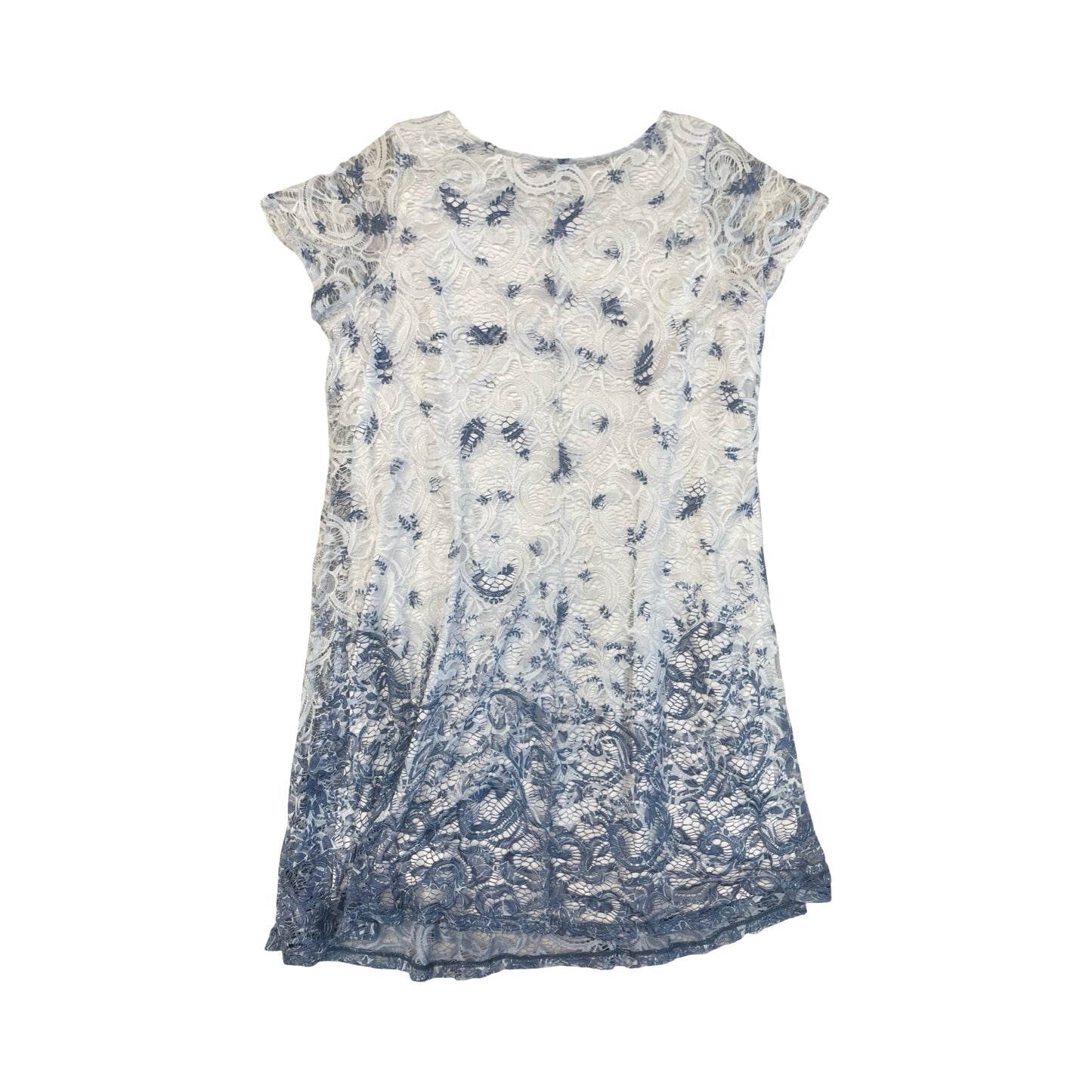 Dress Casual Midi By Lane Bryant In Blue & White, Size:18