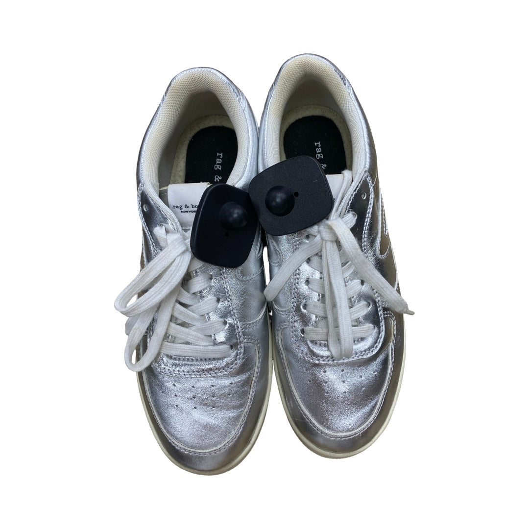 Shoes Sneakers By Rag And Bone In Silver, Size:8.5