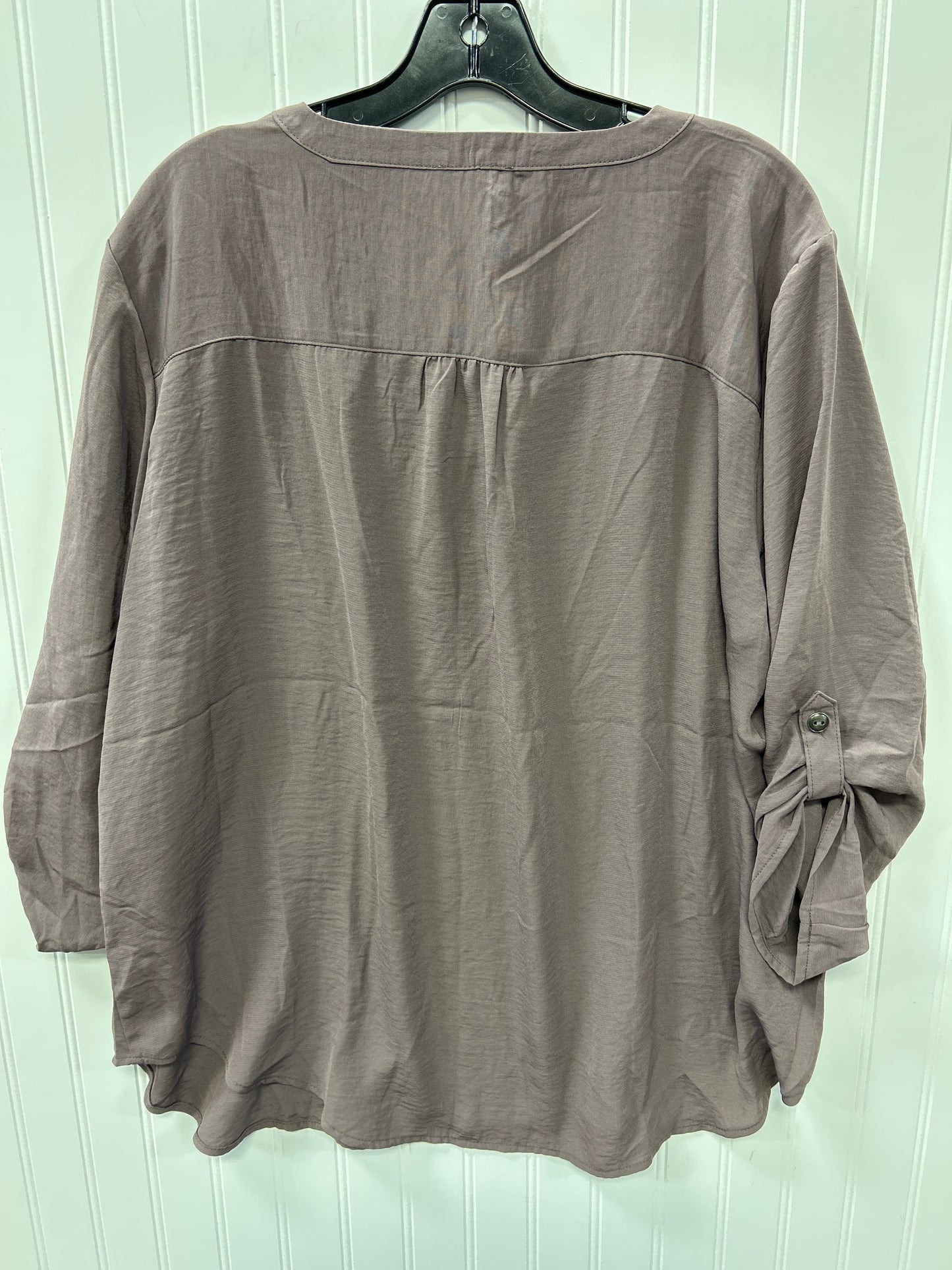 Blouse Ls By Maurices In Purple, Size:Xxl