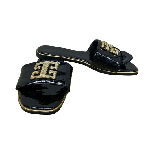 Sandals Flats By Bamboo In Black, Size:6