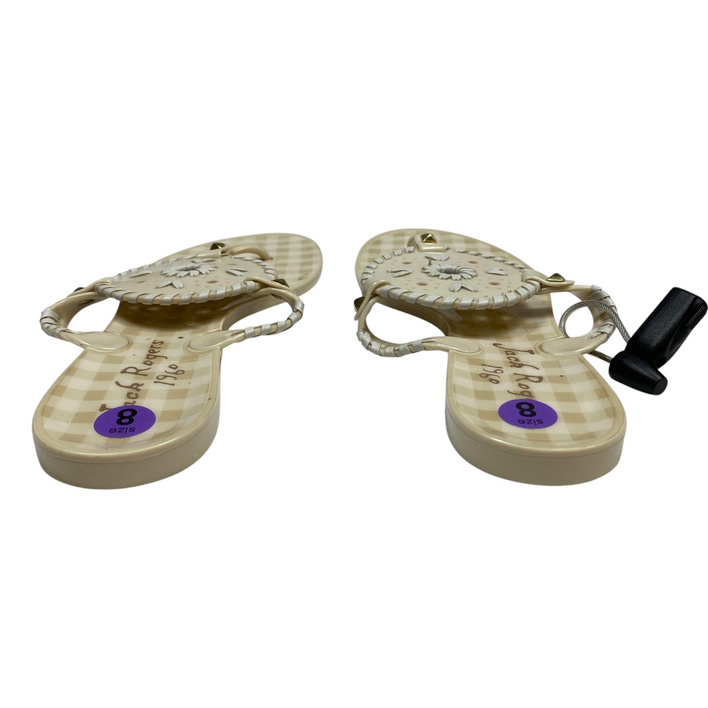 Sandals Designer By Jack Rogers In Cream, Size:8