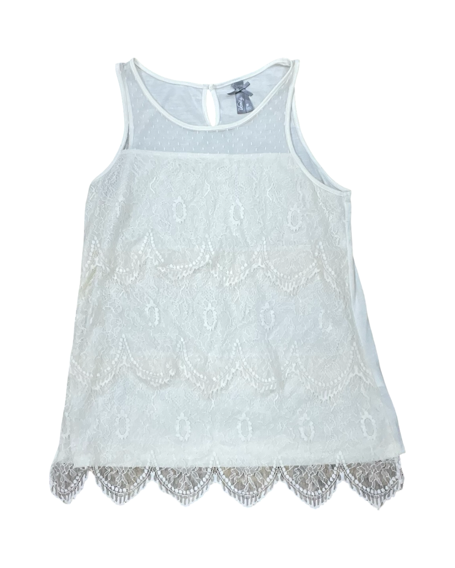 Blouse Sleeveless By Vanity In Cream, Size:M