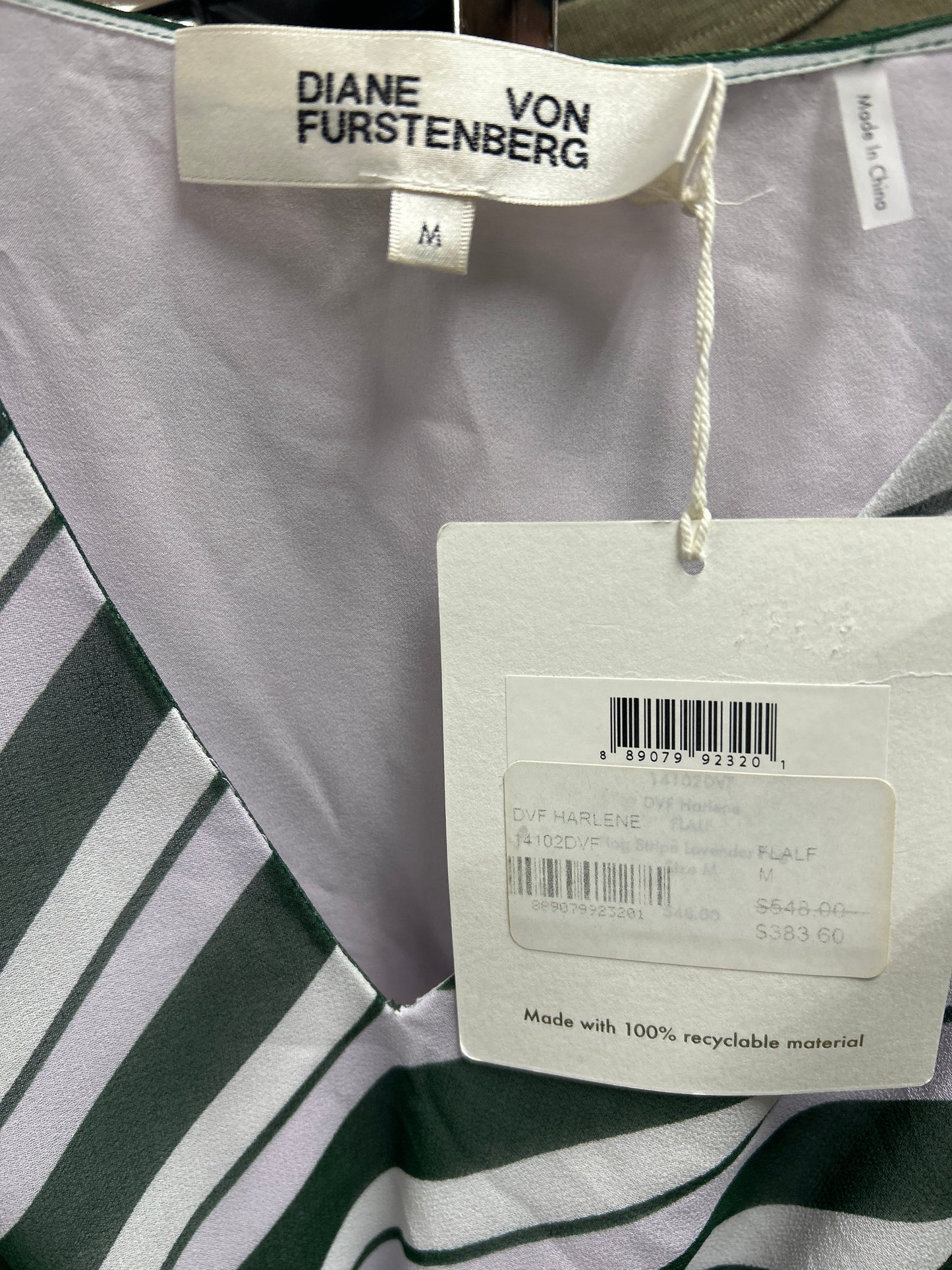 Dress Designer By Diane Von Furstenberg In Striped Pattern, Size:M