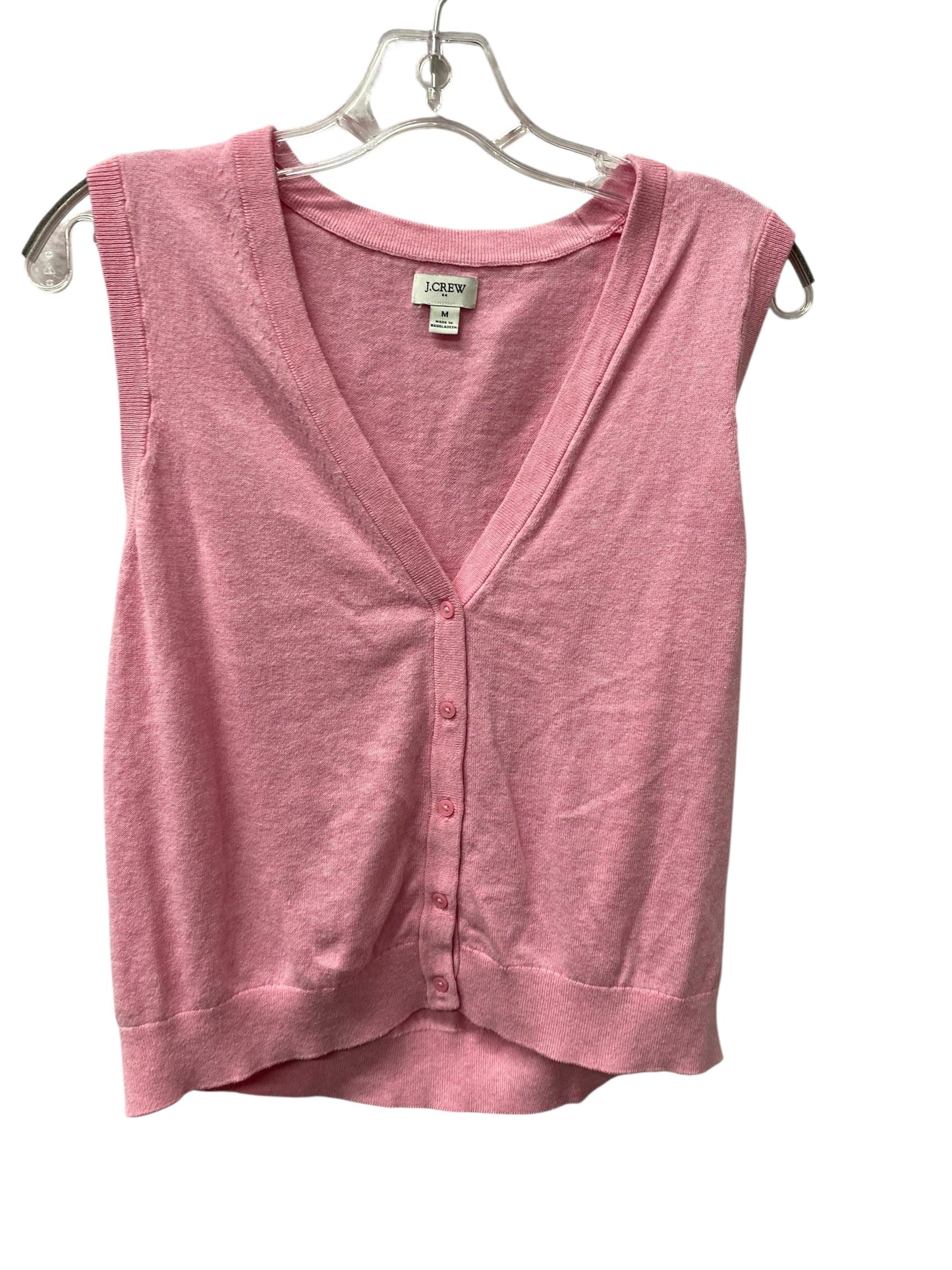 Vest Sweater By J. Crew In Pink, Size:M
