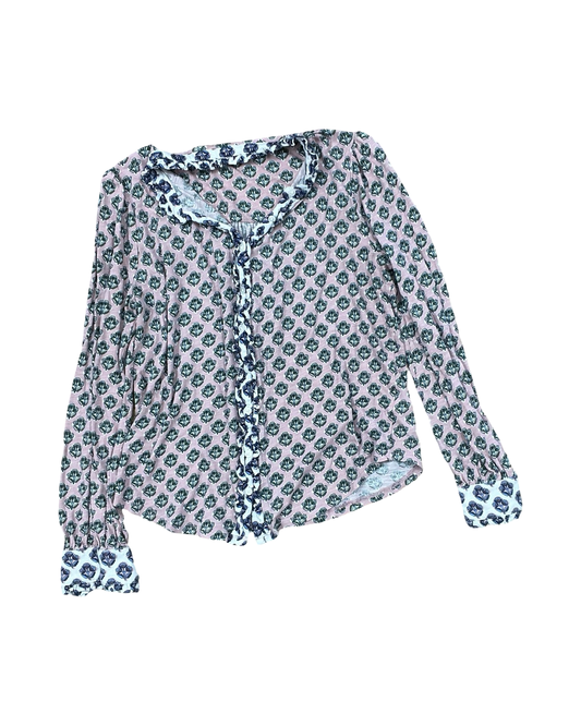 Blouse Ls By Boden In Pink, Size:M