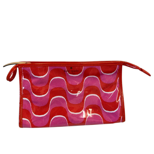 Makeup Bag Designer By Kate Spade In Pink & Red, Size:Medium