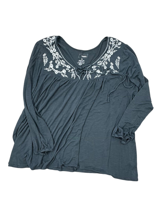 Top Ls By Sonoma In Green, Size:2X