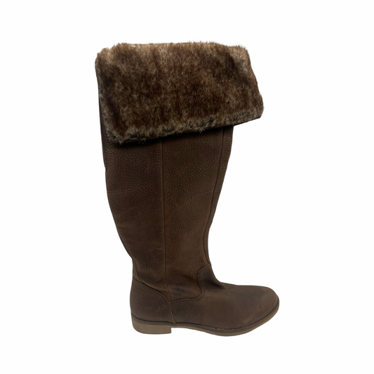 Boots Leather By Lucky Brand In Brown, Size:6